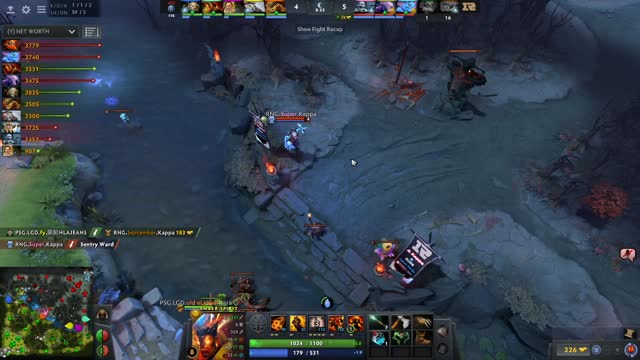 PSG.LGD.Maybe's double kill leads to a team wipe!