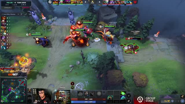 Arteezy takes First Blood on SG.Thiolicor!