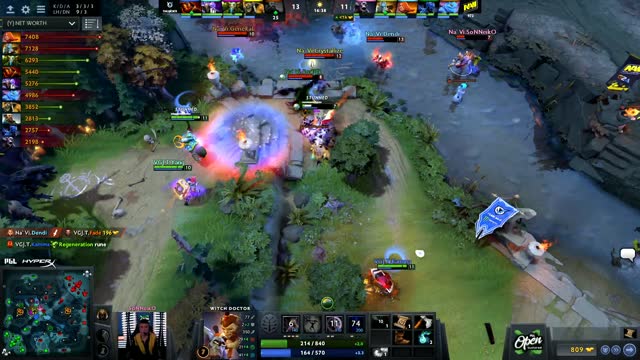 Dendi gets a double kill!