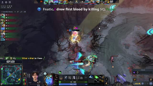 Fnatic.Jabz takes First Blood on QCY.YS!