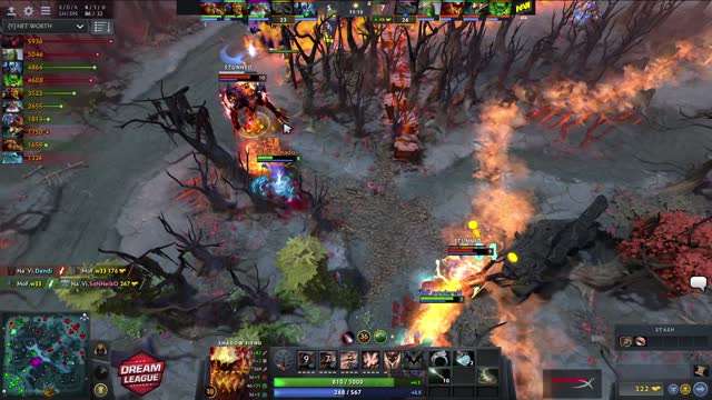 Dendi gets a triple kill!