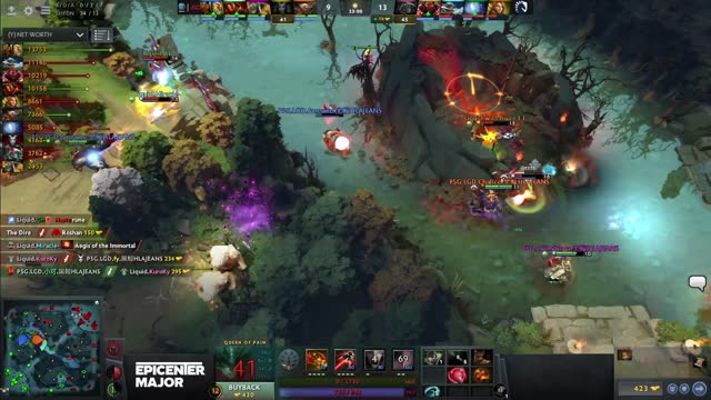 LGD.Maybe gets a triple kill!