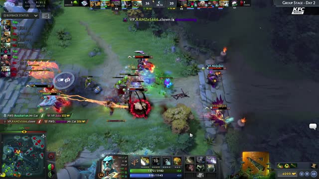 VP.Ramzes666's triple kill leads to a team wipe!