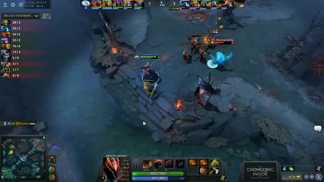 EG.Arteezy kills Sneyking!