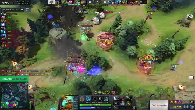LGD.Maybe gets a double kill!