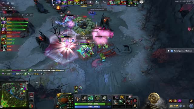 PSG.LGD.NothingToSay gets a double kill!