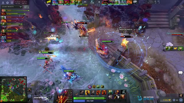 Na`Vi.Dendi gets a double kill!