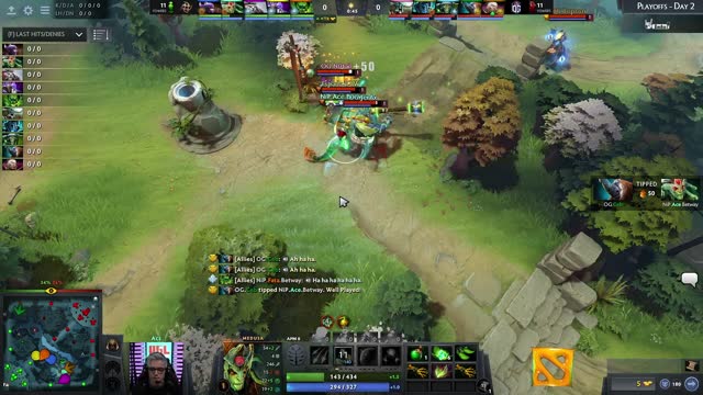 OG.JerAx takes First Blood on Secret.Ace!