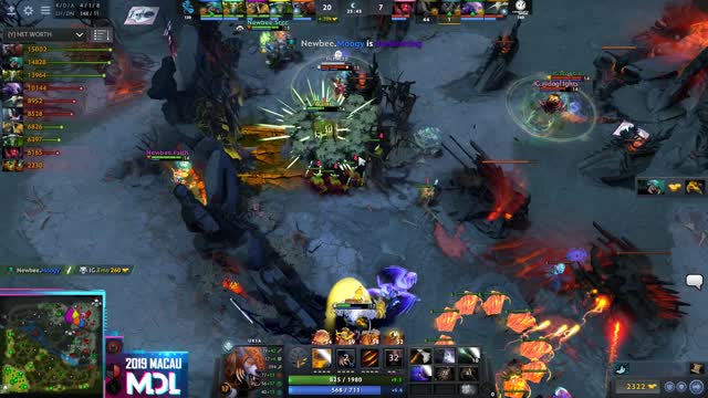 Newbee.uuu9/Moogy gets a double kill!