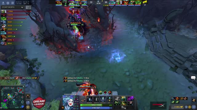 Dendi gets a triple kill!