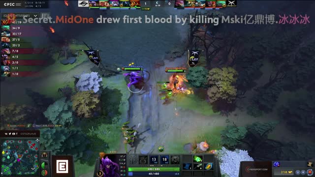 Secret.MidOne takes First Blood on Mski.iceiceice!