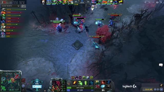 Na`Vi.Dendi gets a double kill!