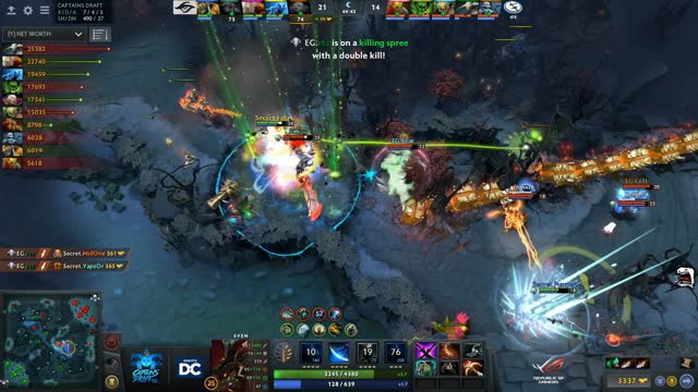 EG.Arteezy gets a triple kill!