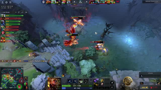 OG.Topson kills T1.Xepher!