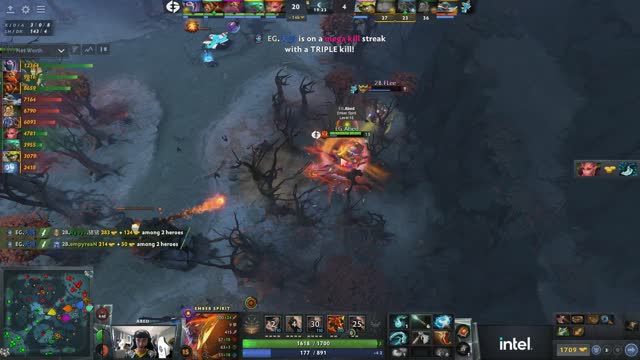 Arteezy's triple kill leads to a team wipe!