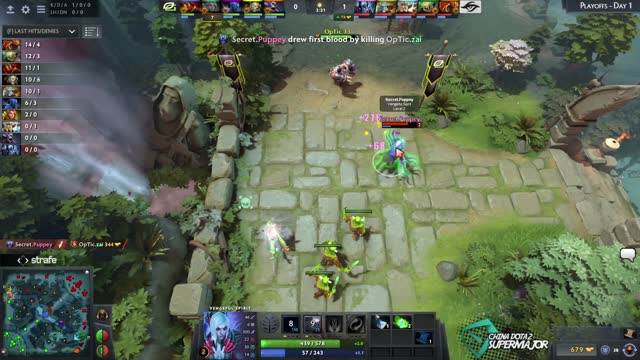 Secret.Puppey takes First Blood on OpTic.zai!