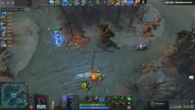 EG.Arteezy takes First Blood on OG.s4!