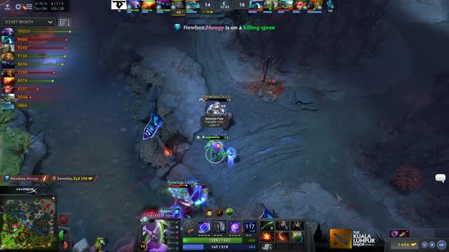 Newbee.uuu9/Moogy gets a double kill!