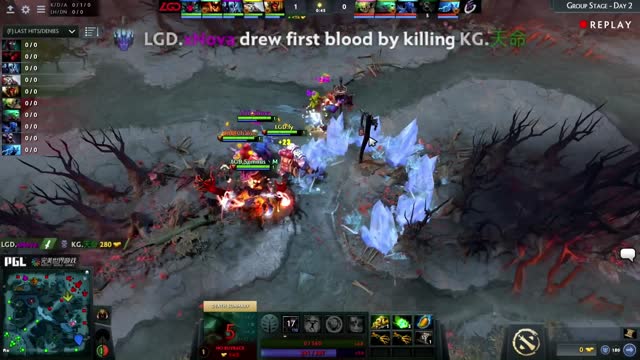 LGD.xNova takes First Blood on 天命!