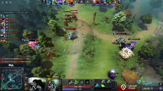 PSG.LGD.Ame takes First Blood on Liquid.zai!