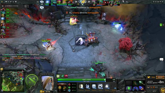 EG.Arteezy gets a triple kill!