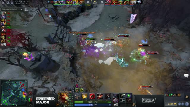 LGD.Maybe's triple kill leads to a team wipe!