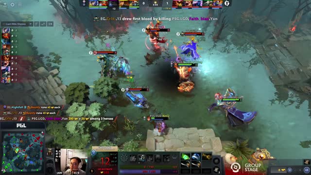 EG.Cr1t- takes First Blood on PSG.LGD.Faith_bian!