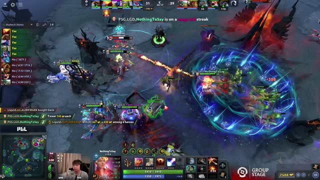 PSG.LGD.NothingToSay gets a double kill!