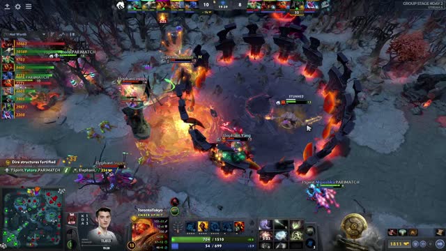 TSpirit.Collapse's double kill leads to a team wipe!