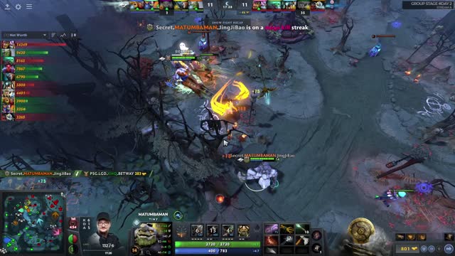 Secret.MATUMBAMAN kills PSG.LGD.XinQ!