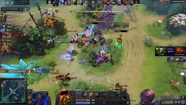 PSG.LGD.fy takes First Blood on OG.N0tail!