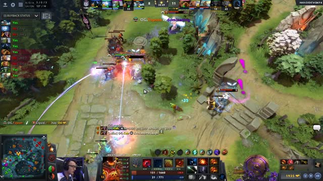 OG.Topson's double kill leads to a team wipe!