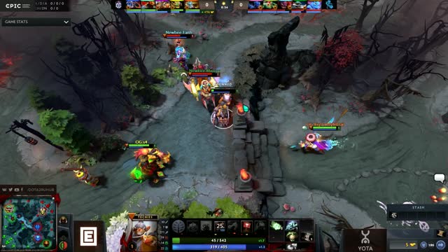 Newbee.uuu9/Moogy takes First Blood on OG.JerAx!