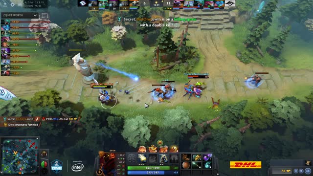 Secret.MidOne's double kill leads to a team wipe!