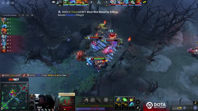 V-Tune takes First Blood on Secret.Puppey!