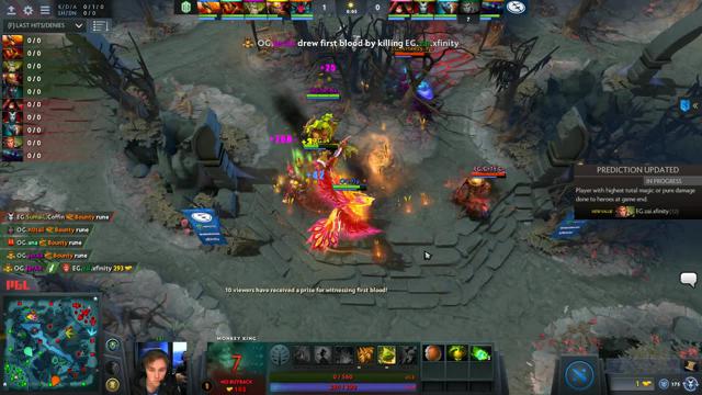 OG.JerAx takes First Blood on zai!