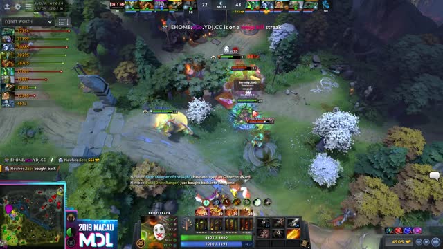 Newbee.uuu9/Moogy gets a double kill!