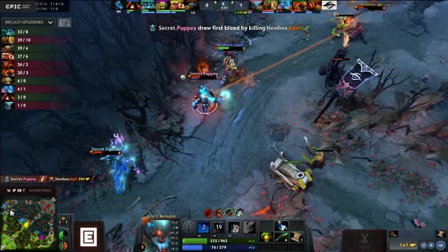 Secret.Puppey gets a double kill!