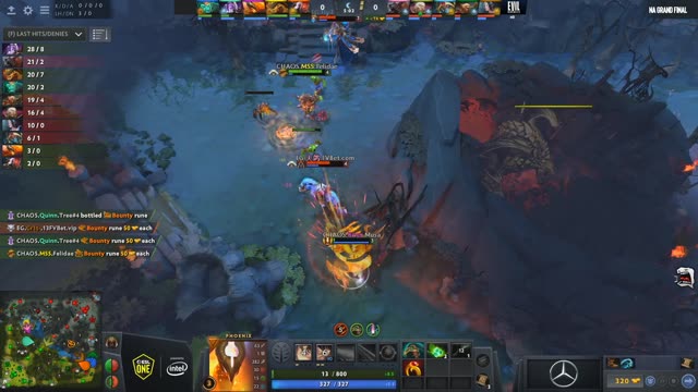 EG.Arteezy takes First Blood on CHAOS.Biver!