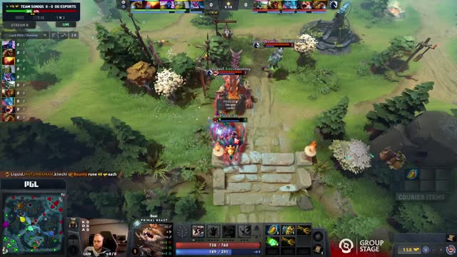 Liquid.Boxi takes First Blood on PSG.LGD.y`!