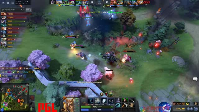 LGD.Maybe gets a triple kill!
