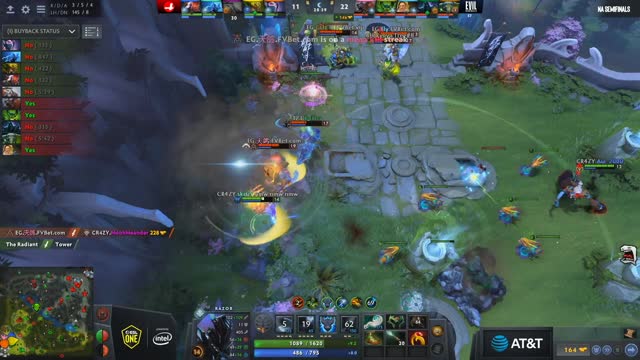 EG.Arteezy gets a triple kill!