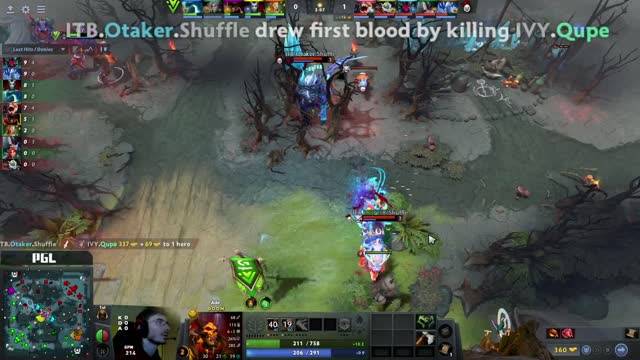 Otaker takes First Blood on Qupe!