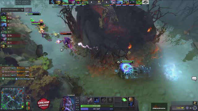 Newbee.Sccc takes First Blood on Secret.Puppey!