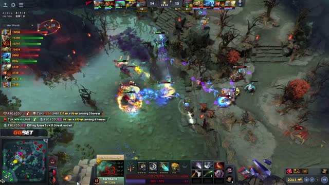 PSG.LGD.NothingToSay gets a double kill!