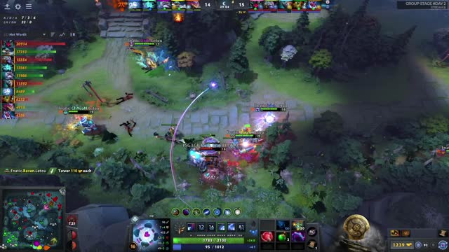 Fnatic.Raven kills PSG.LGD.Faith_bian!