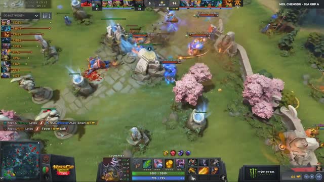 ��+
� gets a double kill!