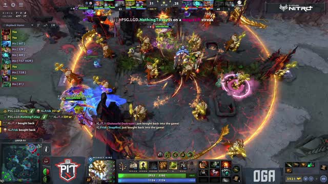 PSG.LGD.NothingToSay's triple kill leads to a team wipe!