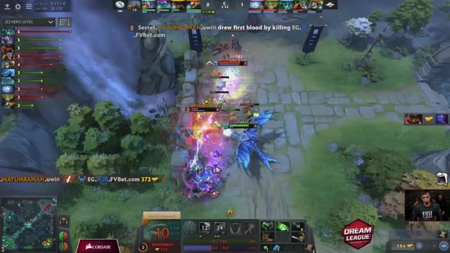 Chaos.MATUMBAMAN takes First Blood on EG.Arteezy!