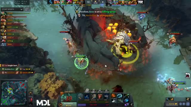 Newbee.Sccc gets a triple kill!